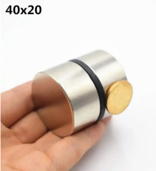 N52 40x20 มม. Super Strong Round Rare Earth แผ่นลำโพงอันทรงพลังแม่เหล็ก NdFeB